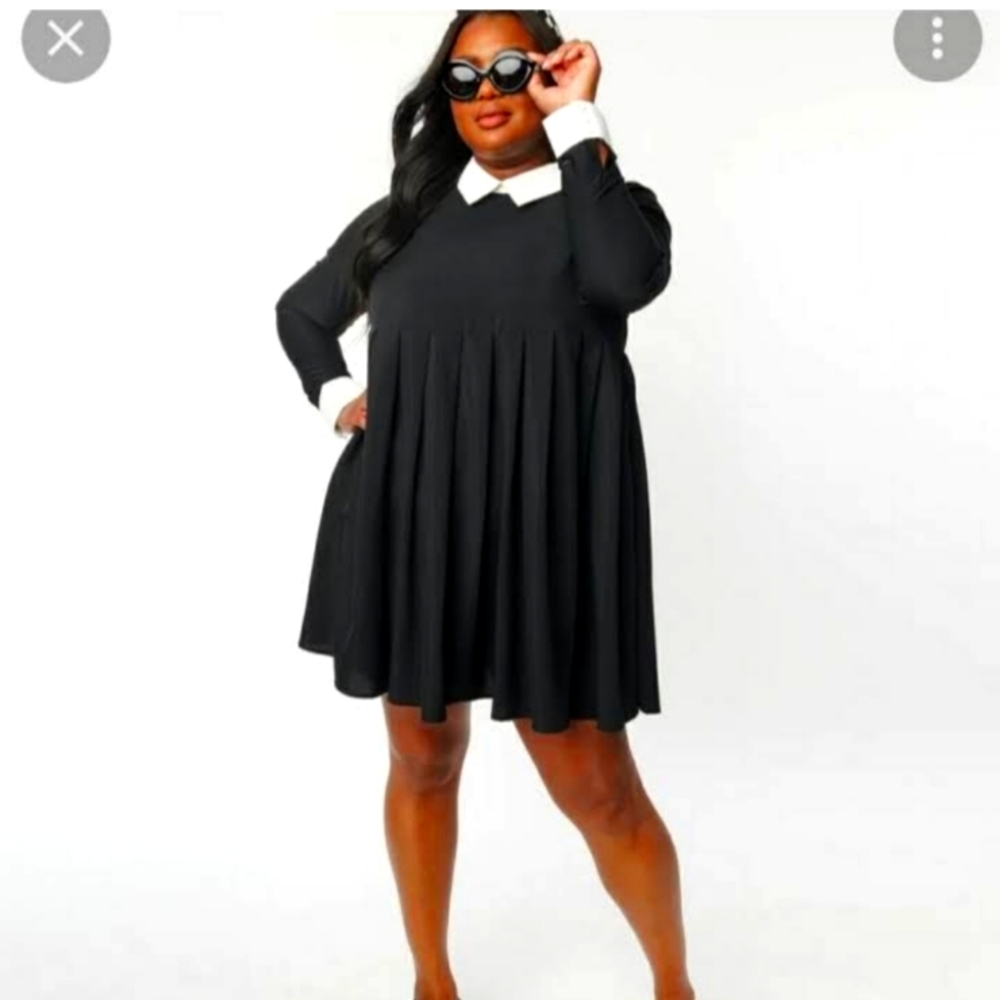 Long sleeve baby doll dress